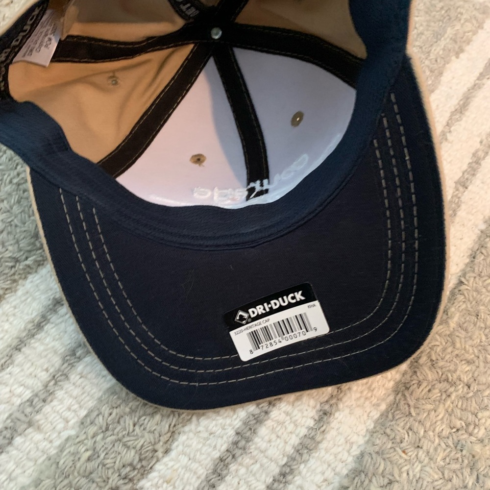Tan Cap with Embroidered Text - Picture 2 of 3